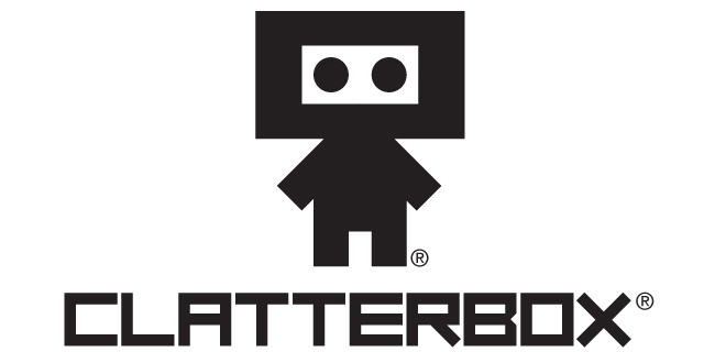 Clatterbox logo and custom font for an electronic music producer