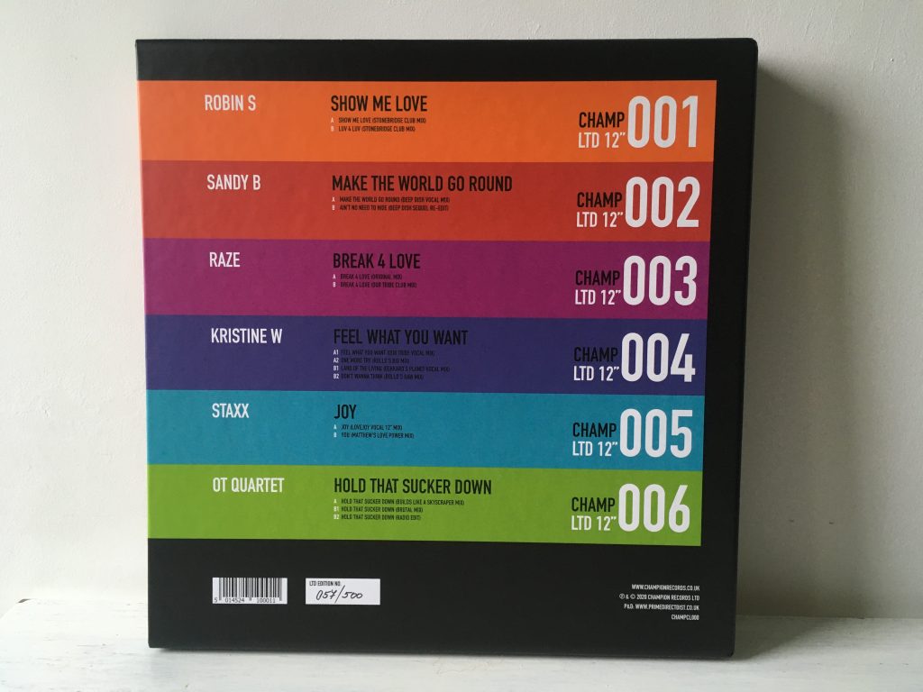 Champion Records - Limited edition 6 x 12” record boxset for Champion records 30th anniversary.